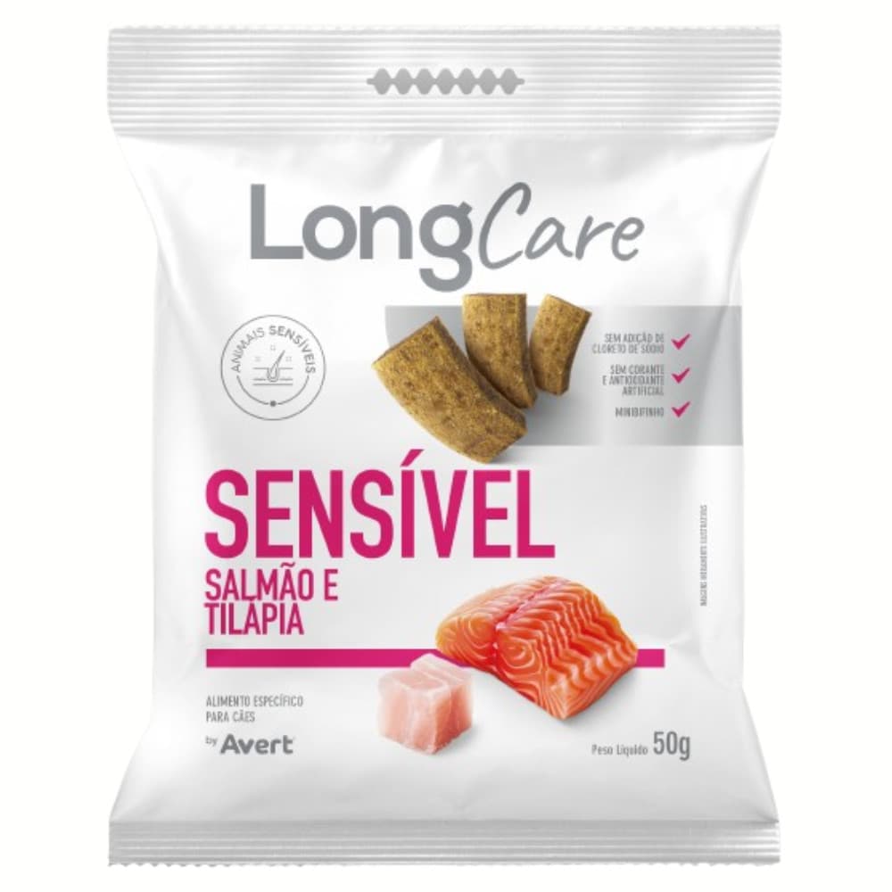 Longcare Sensivel Salmão e Tilapia 50g - Avert
