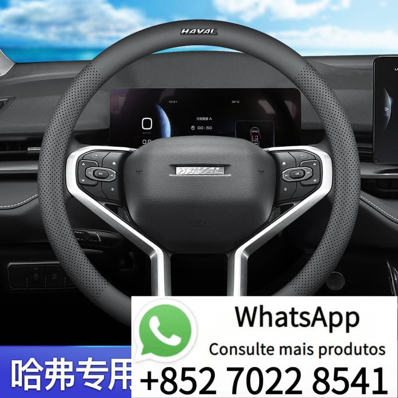 Capa de volante Harvard h4f5 Fm6 terceira geração H9 H2sh7 Great Wall F7x couro genuíno WEZE