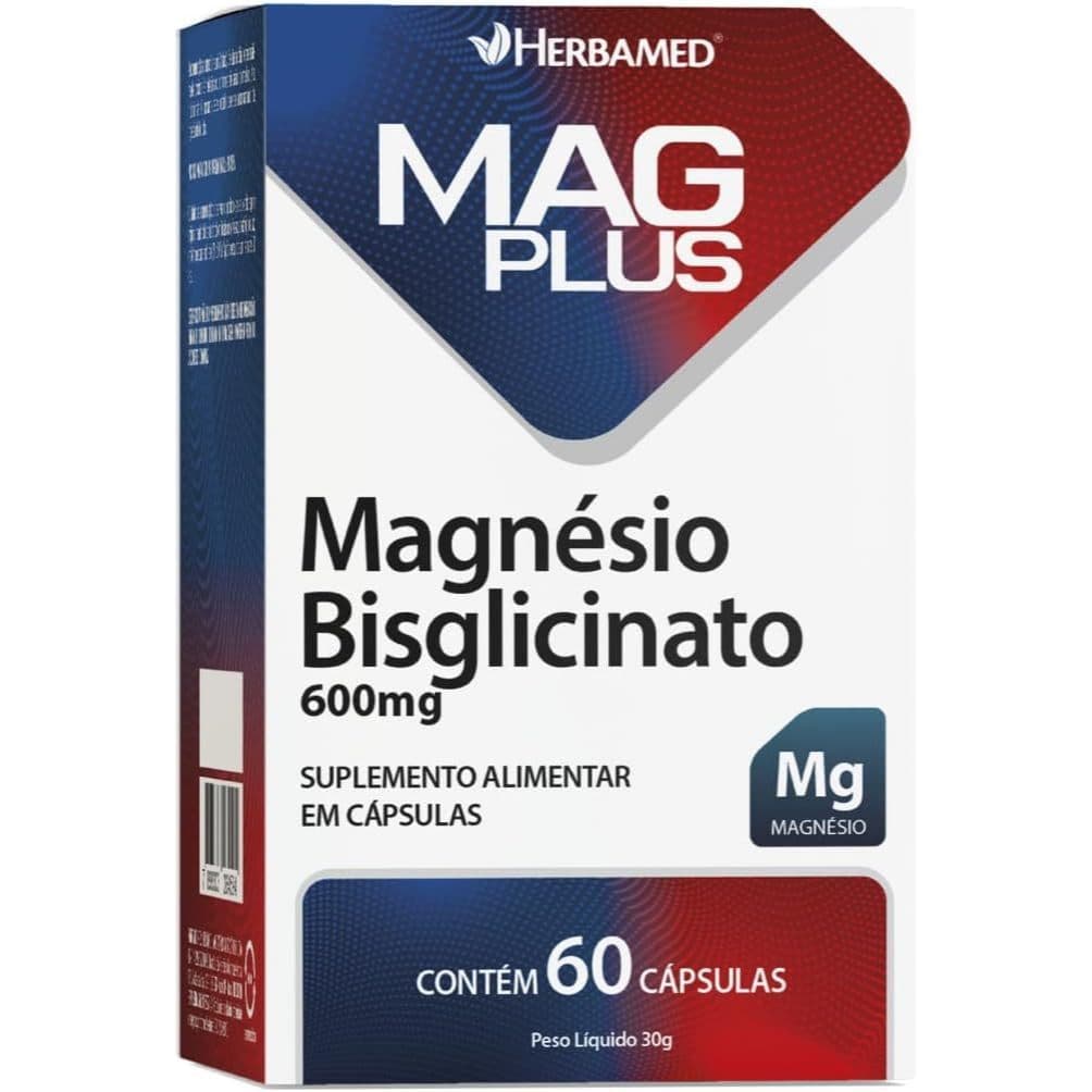 MagPlus Magnésio Bisglicinato - 60 Cápsulas - Herbamed ORIGINAL