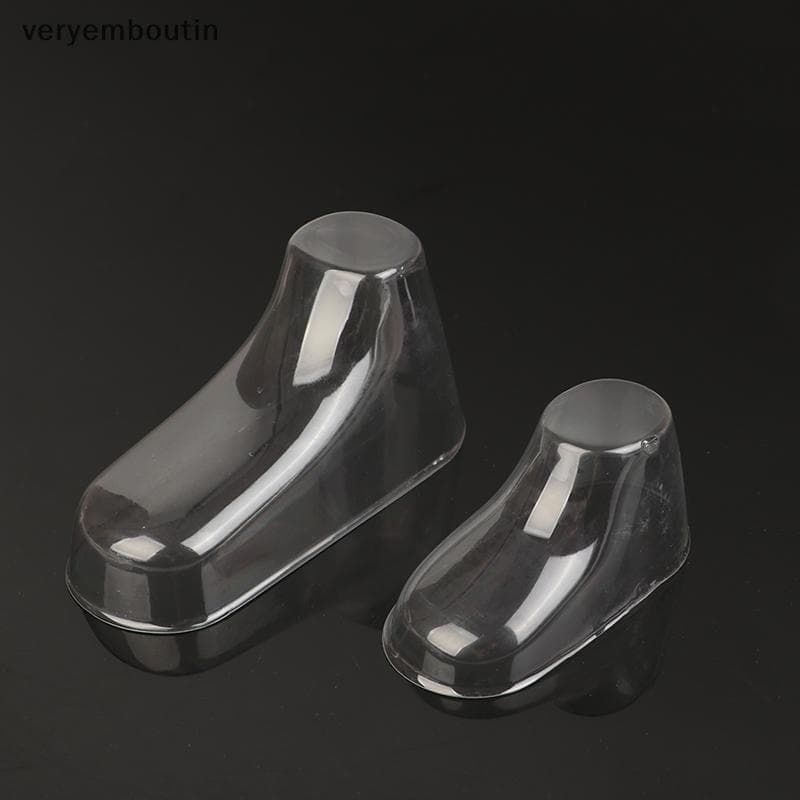 bouti 10 Pçs Claro PVC Criança Botas Vitrine Suporte Quadro Pés Molde De Sapato De Plástico Maca Bebê Sos Expositor bo
