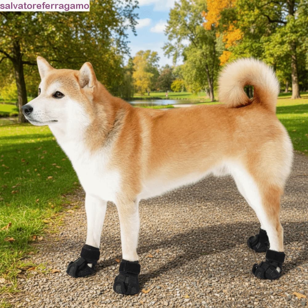 SALVATOREFERRAGAMO 4 Unidades/Conjunto Sapatos Antiderrapantes Para Cães , Capas Autoadesivas Pés De Animais De Estimaçã