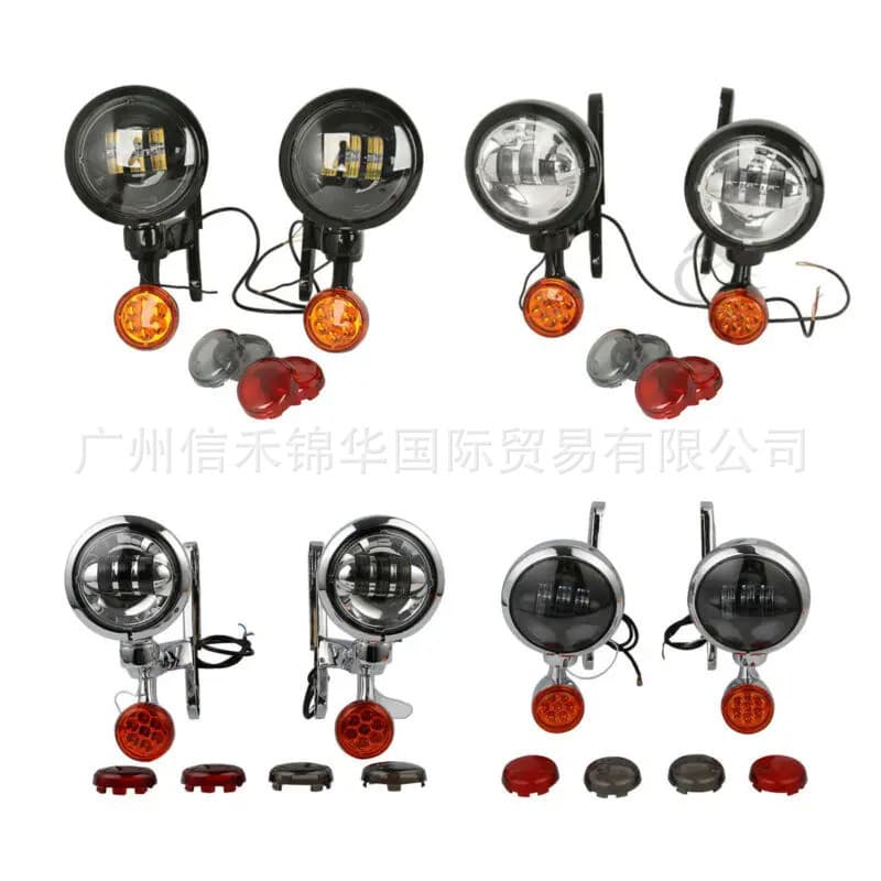 Conjunto de suporte de luz de nevoeiro LED de 15cm adequado para Harley grande deslizamento Road King suporte de sinal d