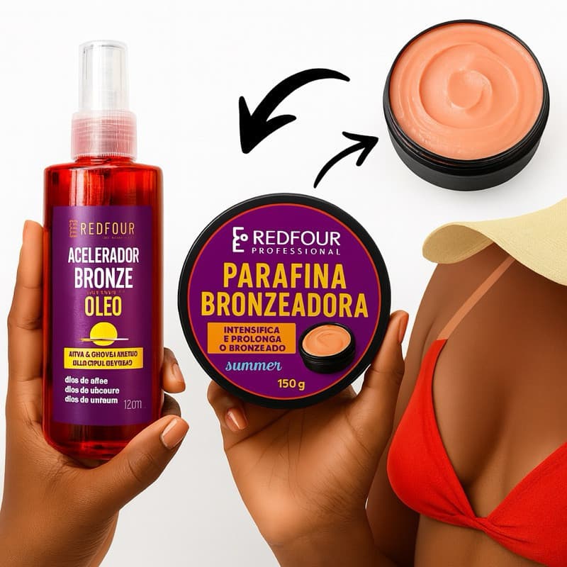 kit Acelerador de bronze Spray  + Parafina Bronzeadora Acelerador Summer Bronze