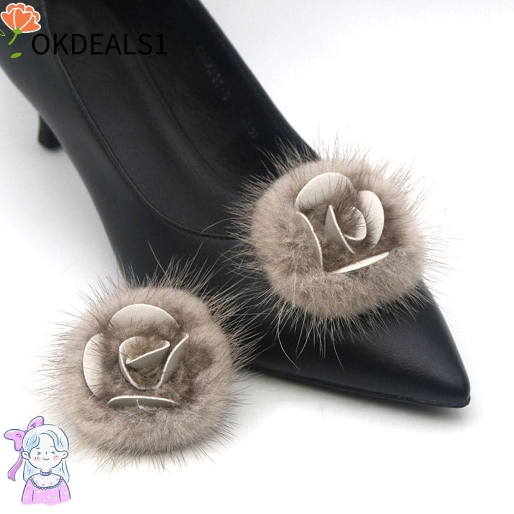 OKDEALS Clipe Decorativo , De Sapato Pompom Removível Fofo , Fivela De Charme De Substituição De Braçadeira De Cabelo De