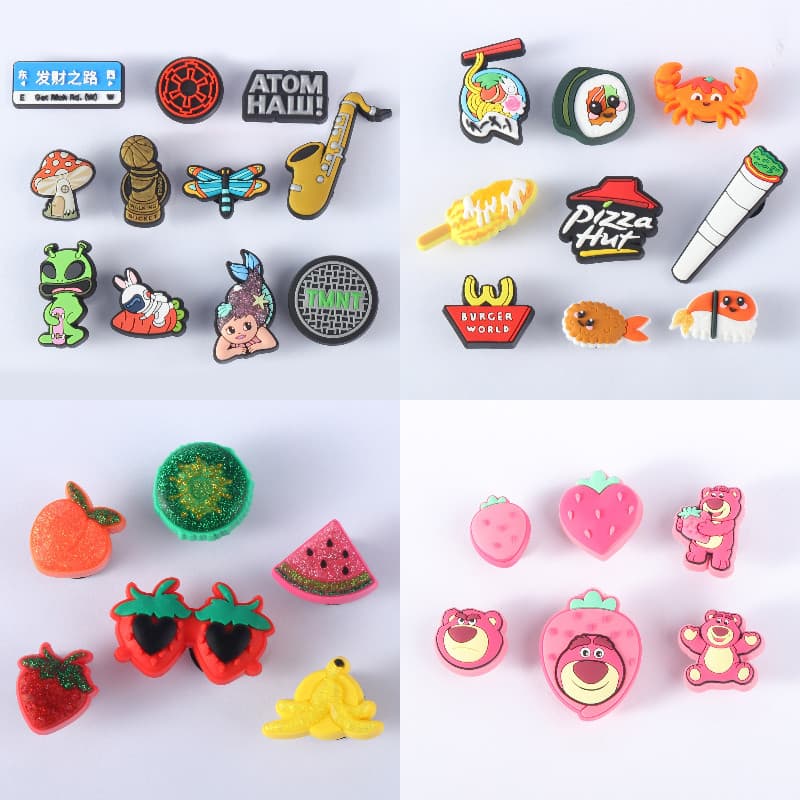 Miss Zoe Jibtz Morango Urso Buraco Sacos Acessórios Dos Desenhos Animados Frutas DIY Alimentos