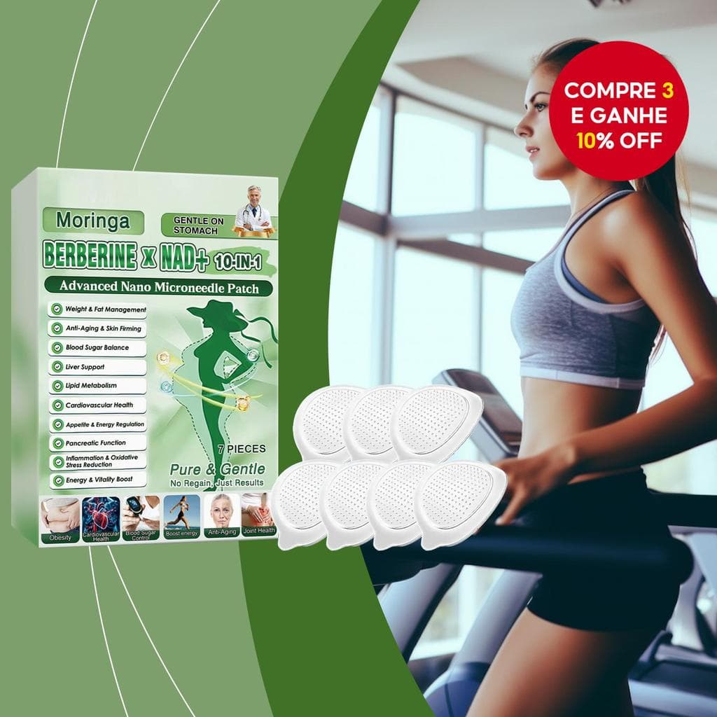  Patch de Cuidados com o Corpo 7pcs - Cuidados com a Pele Leve e Direcionado com Moringa, Berberina e NAD+