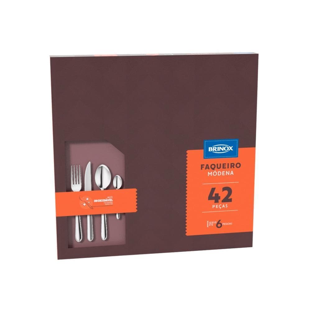 Faqueiro 42 Peças Módena 519/118Inox - Brinox