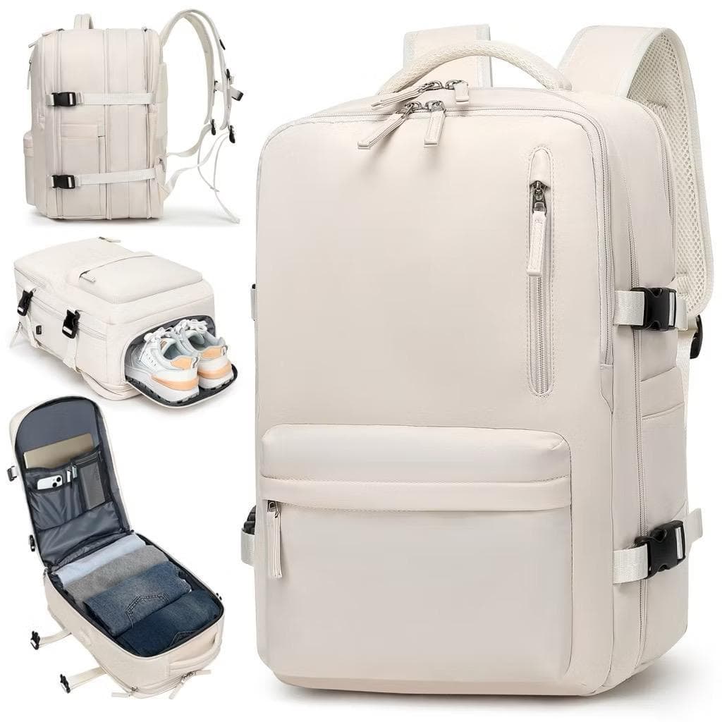 Mochila de Viagem Feminina Multifuncional Reforçada Impermeável Expansível para Notebook