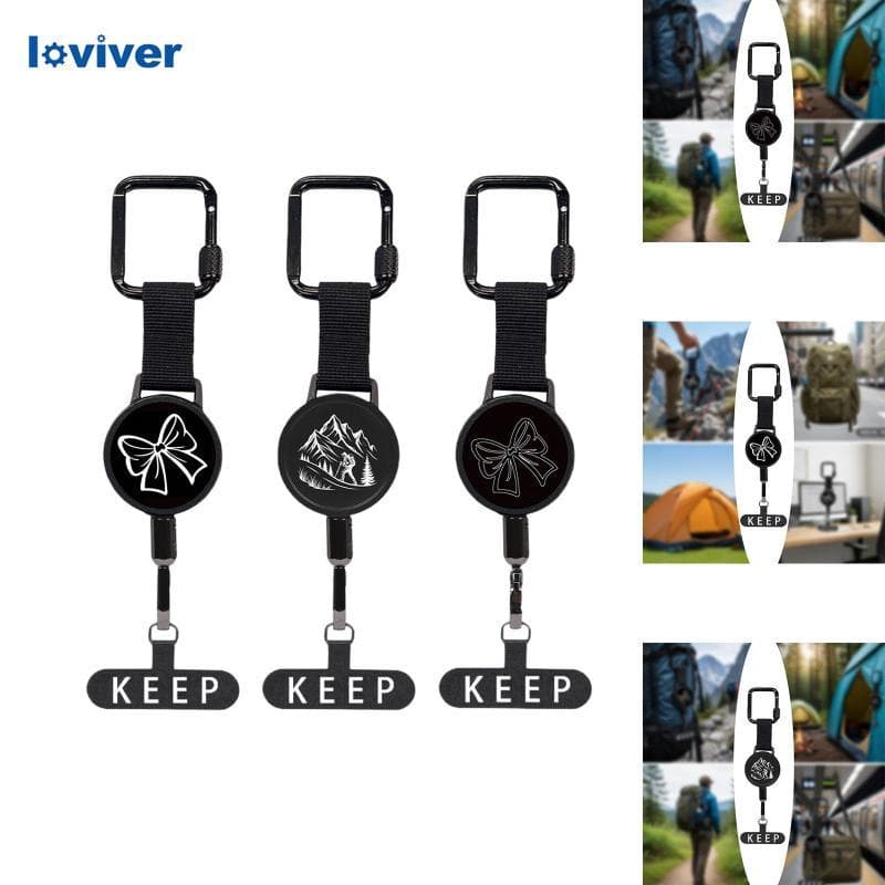 [Lzdzlx2] Chaveiro De Corda De Fio Retrátil Fornece Para Uso Diário , Piquenique , Acampamento