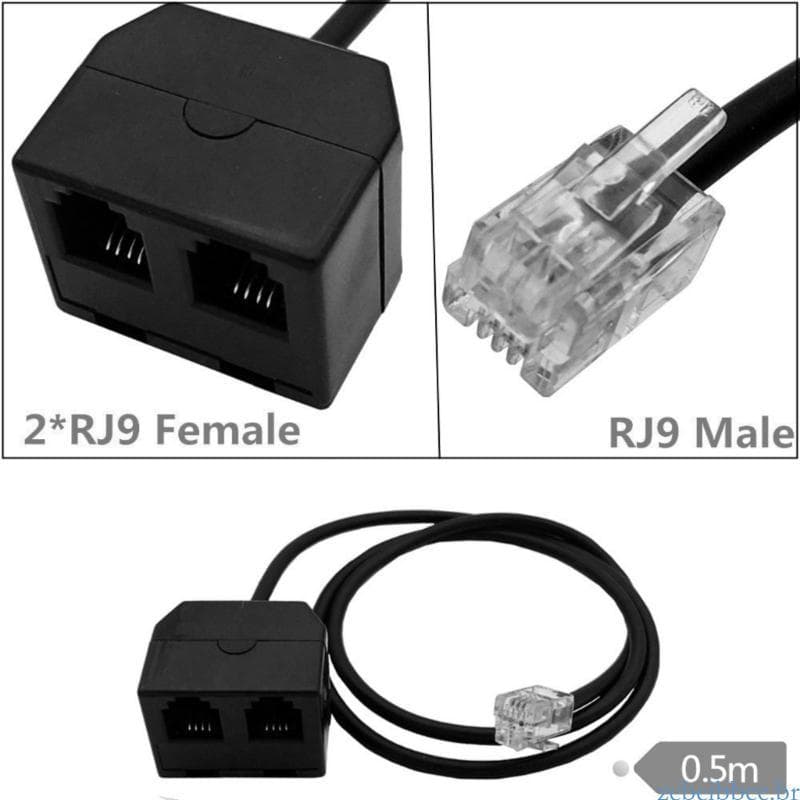 zebeibbcbr RJ9 Headsets Splitter Adaptador Treinamento Telefônico Para Integração Perfeita Sistemas Telefônicos P