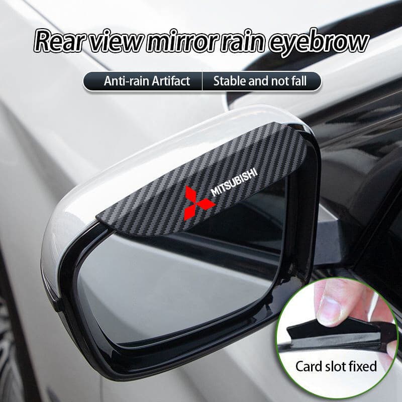 Acessórios de Decoração Automotiva Mitsubishi: Protetor de Espelho Retrovisor em Fibra de Carbono, Alta Eficiência à Pro