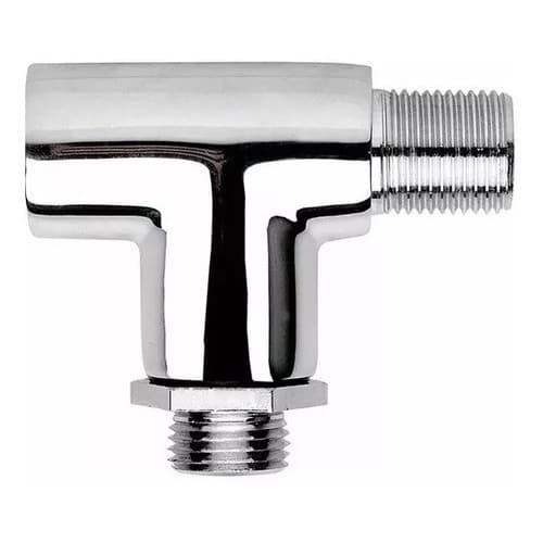 Desviador T Para Chuveiro e Ducha Manual Metal Cromado Universal 1/2 Válvula Alternadora Modelar