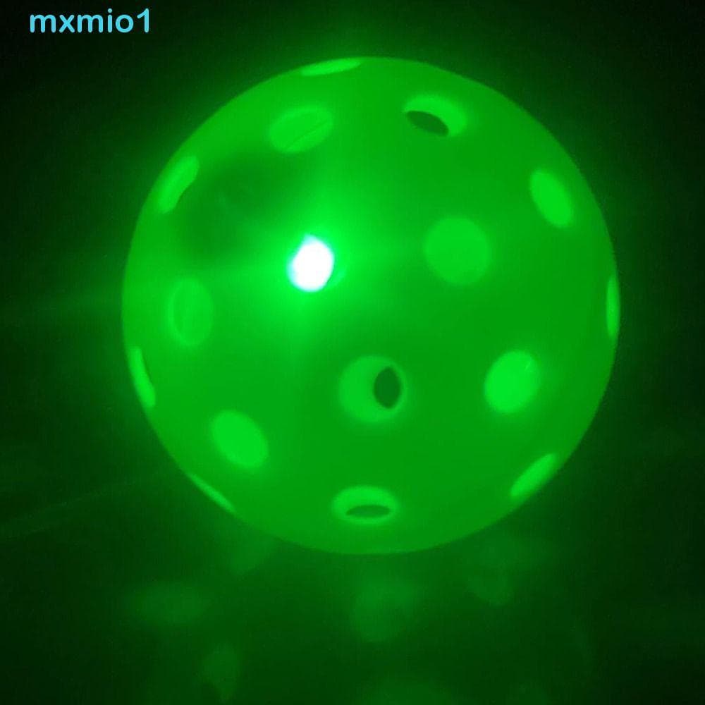 Bola De Pickleball Luminosa MXMIO1 , Luz Verde 40 Furos LED Acende , 74MM