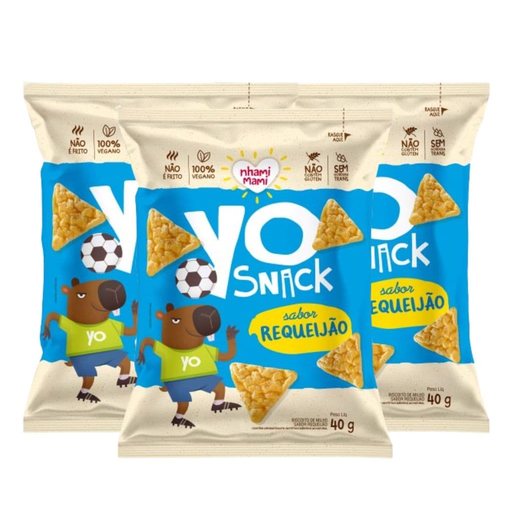 Kit Yo Snack Infantil Requeijão Vegano - Nhami Mami 3 Unidades 40g