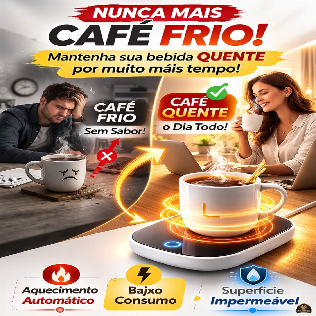 Base Aquecedora De Xícara Café Chá Elétrica Mantem Quente
