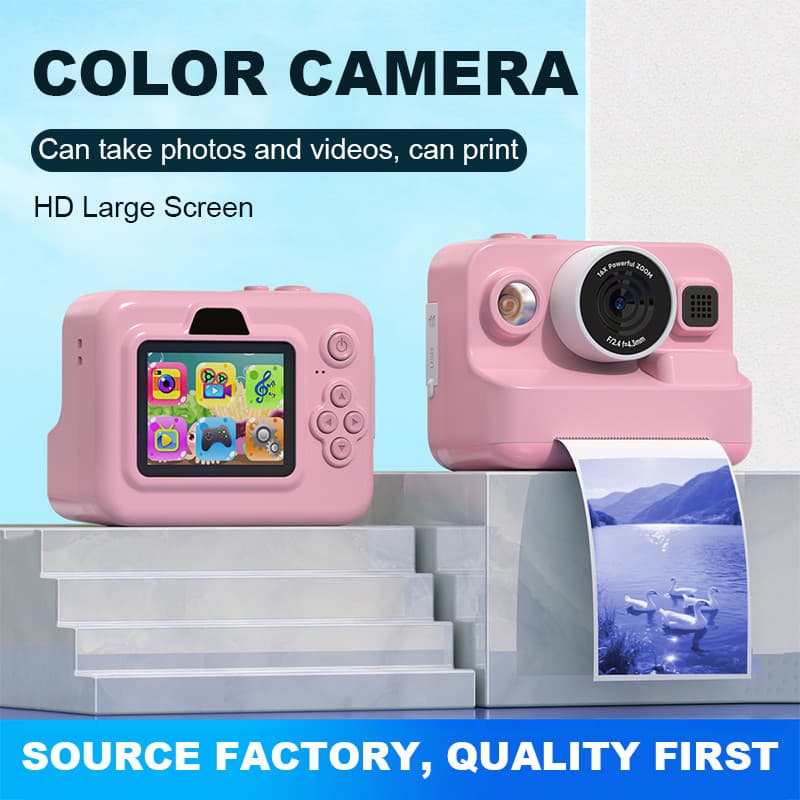 camera Store DY02 Câmera De Impressão Infantil Pequena Térmica Com Três Rolos De Papel Térmico De Vídeo