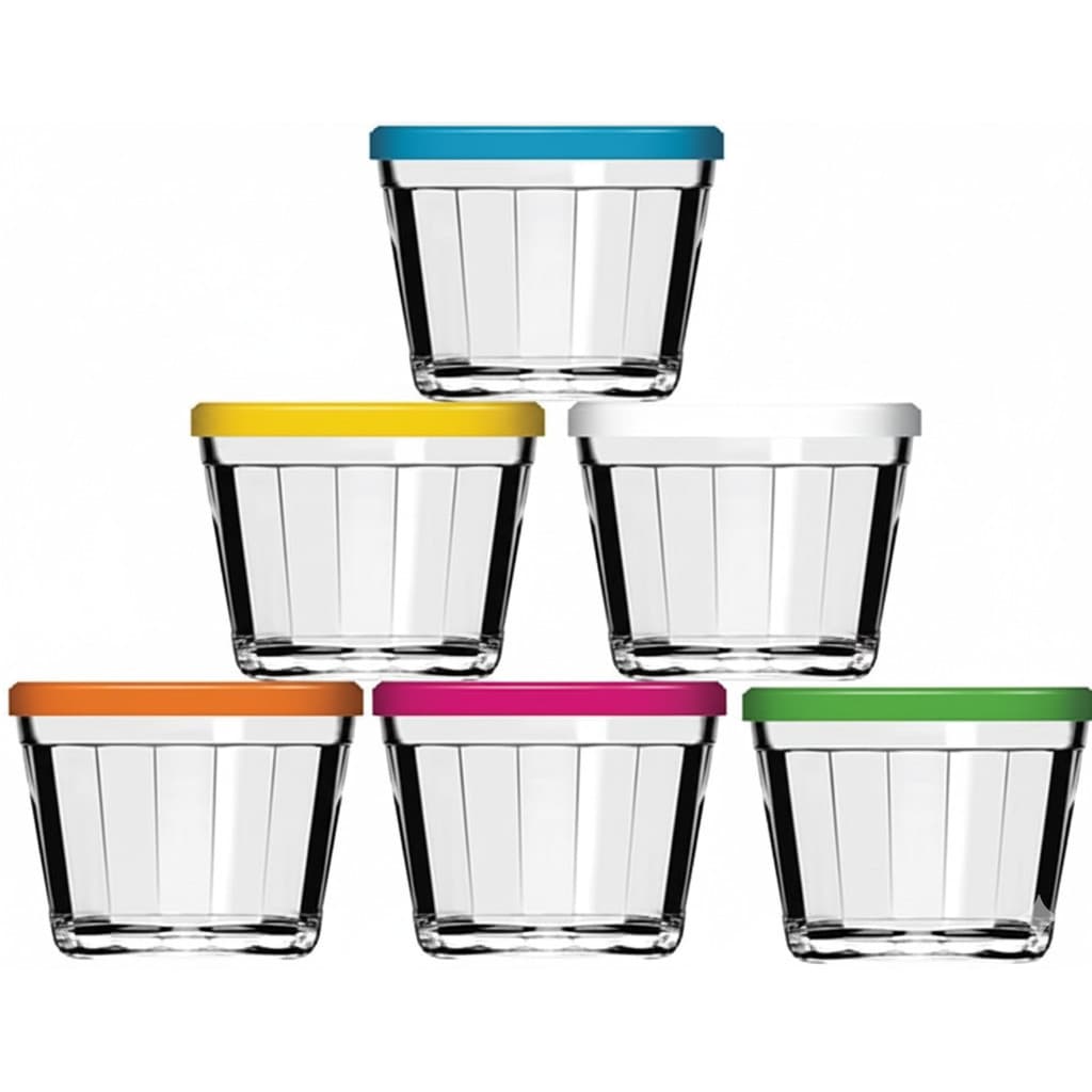 Kit com 6 Tigelas Marinex Americano Com Tampa 150ml - Nadir Figueiredo