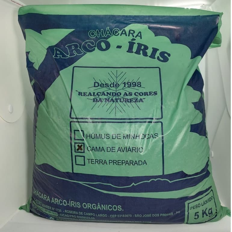 Adubo Orgânico Esterco de Frango Cama de Aviário 5kg