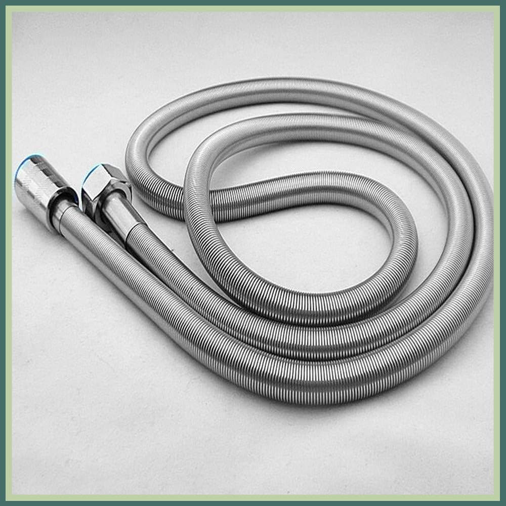 Mangueira de chuveiro com mola em aço inoxidável de 150 cm,conexão G1/2”,mangueira com cabeça de chuveiro anti-torção