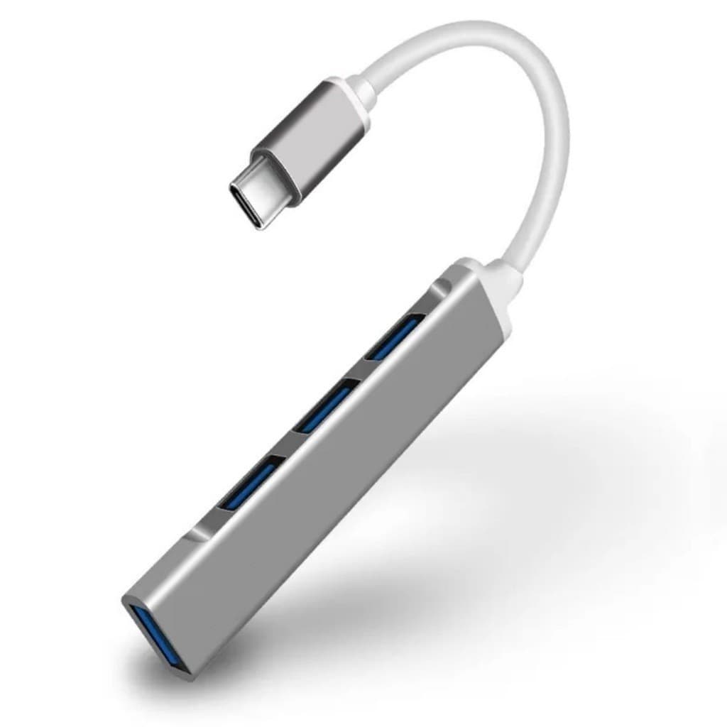 Hub USB Type-C de 4 Portas USB 3.0 5Gbps - Conectividade Rápida e Eficiente!