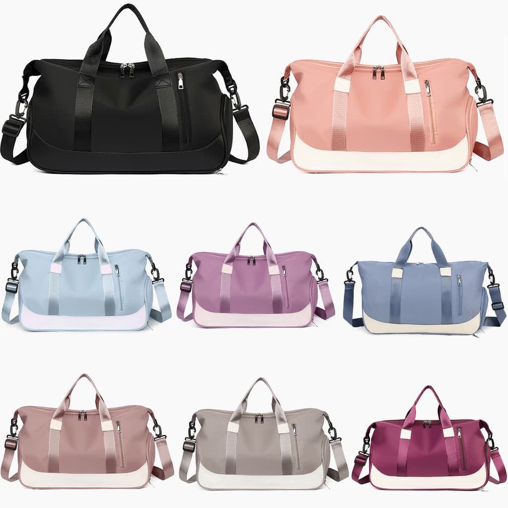 Bolsa de Academia Feminina Grande Capacidade Multiuso com Compartimento para Tênis e Separação Seco e Úmido