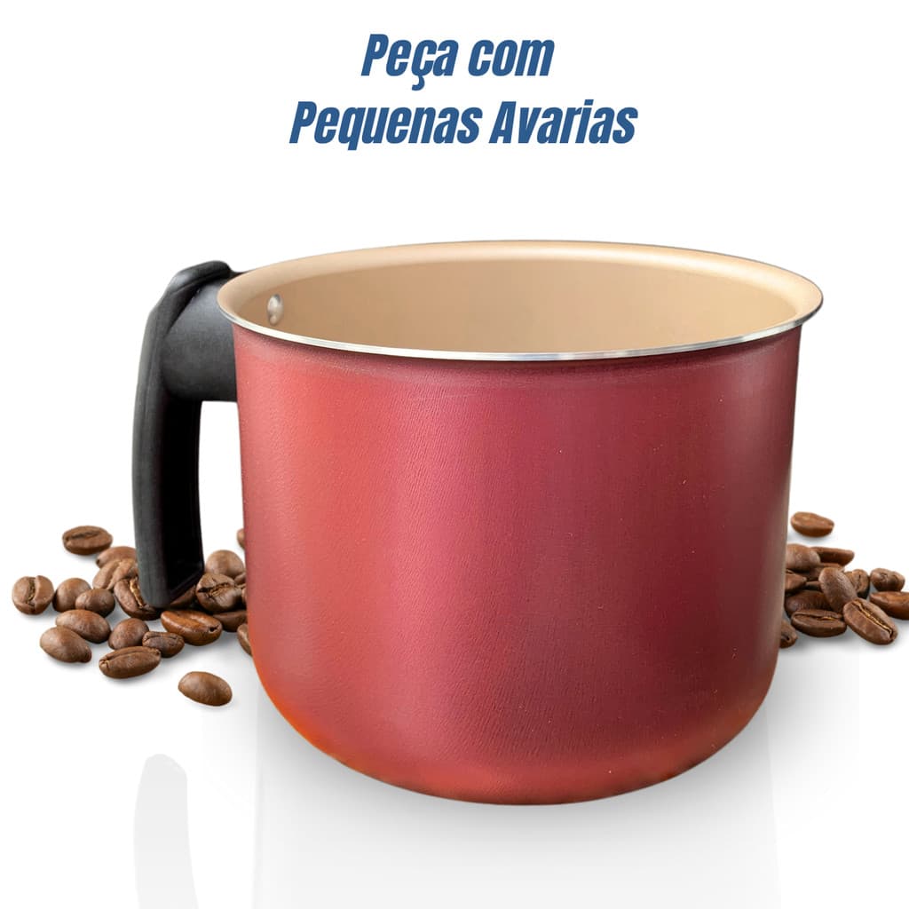 Fervedor Canecão Leiteira Antiaderente Teflon Cores Sortidas e Com Pequenas Avarias