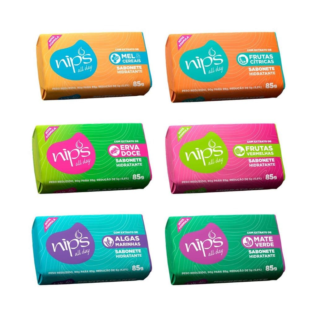 Kit C/12 Sabonetes Nips 85g cada