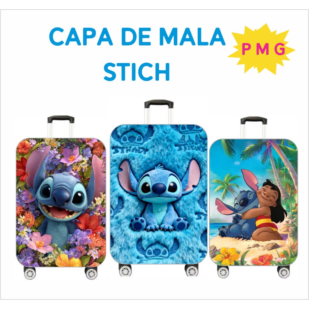 capa de mala personalizada temas desenhos