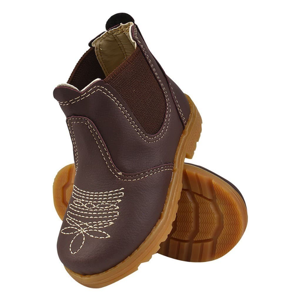 Bota Botina Country Bordada Infantil Coturno Confortável Lançamento