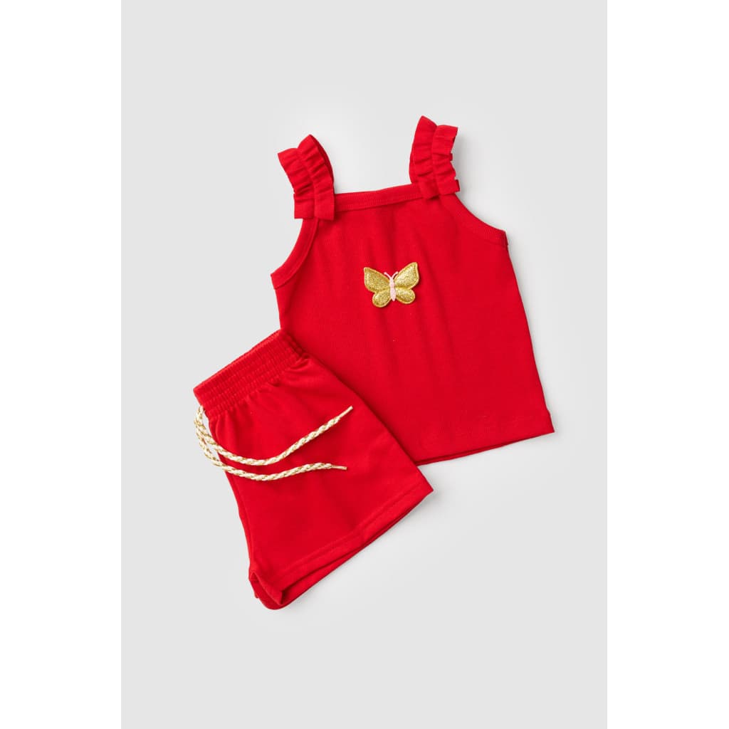 Conjunto Feminino Infantil Amor De Borboleta