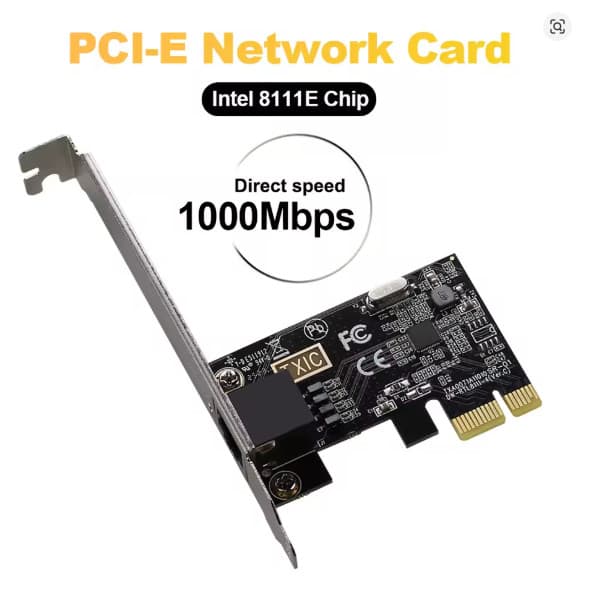 Placa de rede PCIE para RJ45 1000Mbps 10/100/1000Mbps RJ45 PCI Express melhor desempenho internet novo pronta entrega