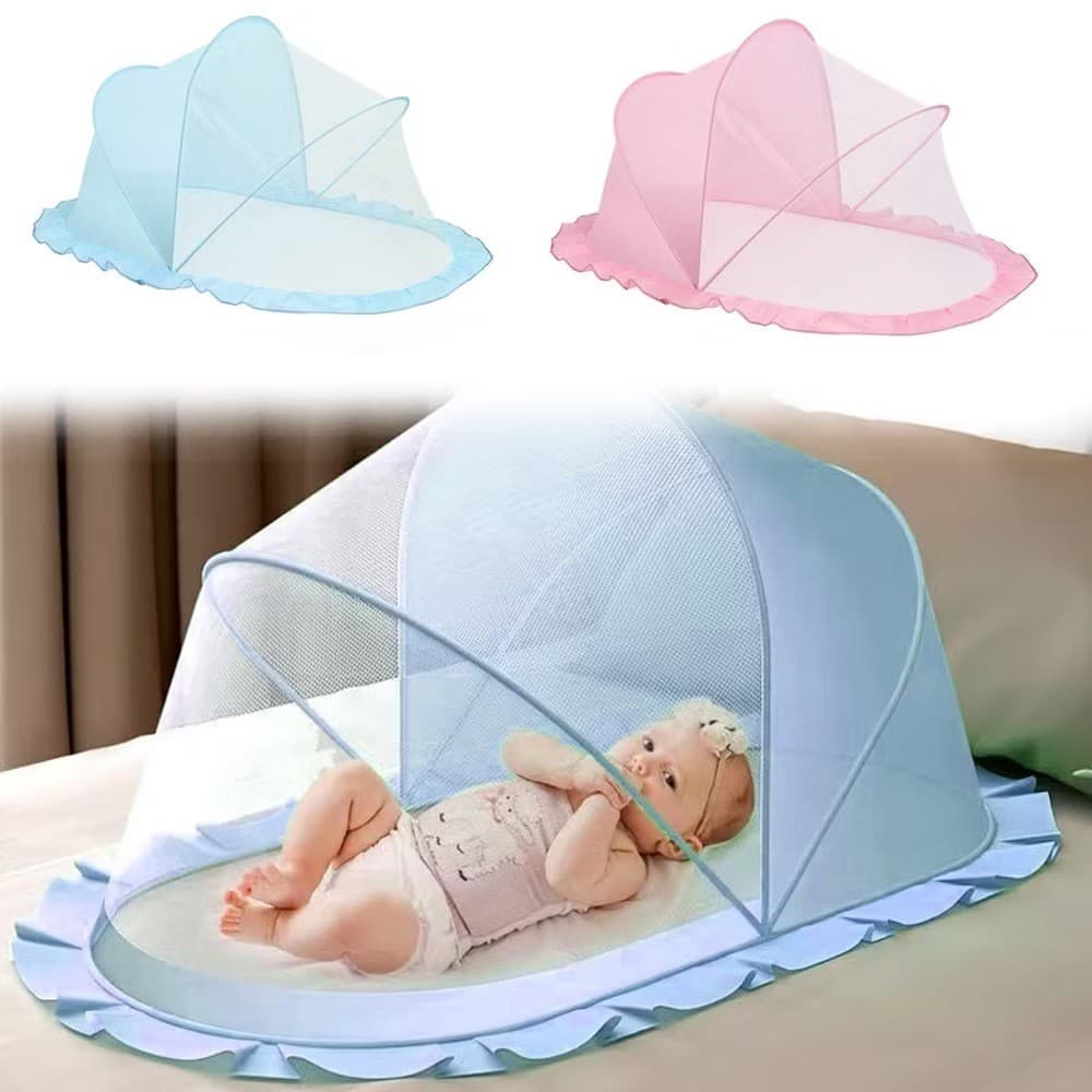 Berço Mosquiteiro de Bebê Criança Tenda Cercadinho Para Cama Portátil Retrátil