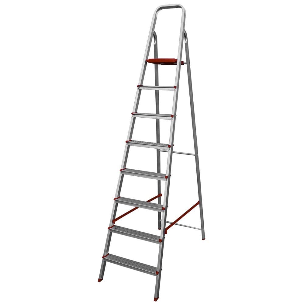 Escada de alumínio 8 degraus residencial ESC0067 Botafogo