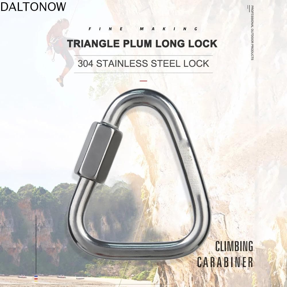 DALTONOW Triângulo Mosquetão Bloqueio Fivela Parafuso Snap Clip Montanhismo Gancho Rápido