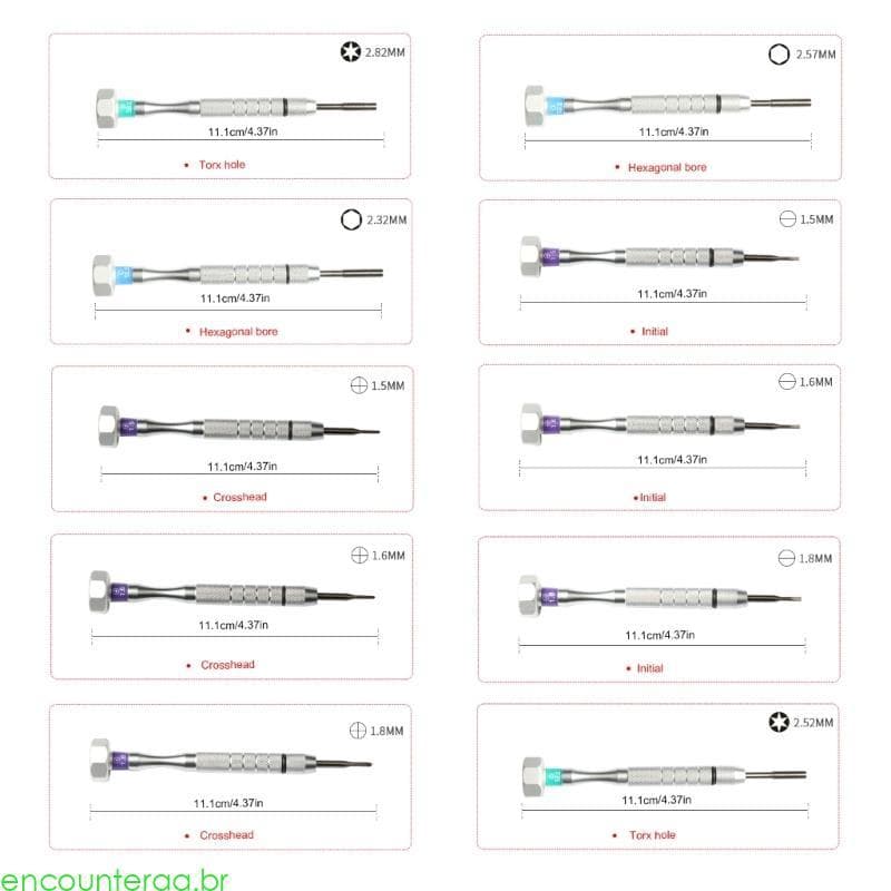 Encontrora Chave Fenda Ferramenta Reparo Apto Para Óculos Nãokid Sol Relógio Telefone Tablet Reparação Rápida F