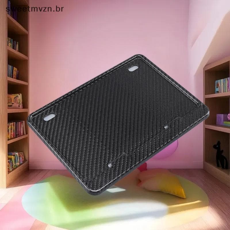 sweetmvzn 1/2 Pçs Quadro Da Placa De Licença Motocicleta Suporte Universal Moldura De Fibra De Carbono Traseira BR