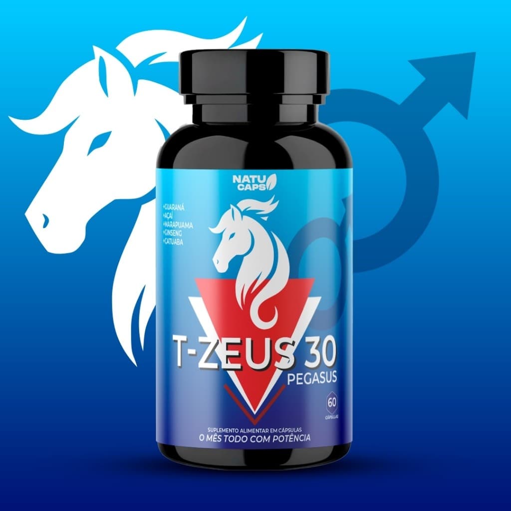 1 Pote de T-ZEUS de 60 Cápsulas - Energia Vitalidade Masculina - Envio Imediato