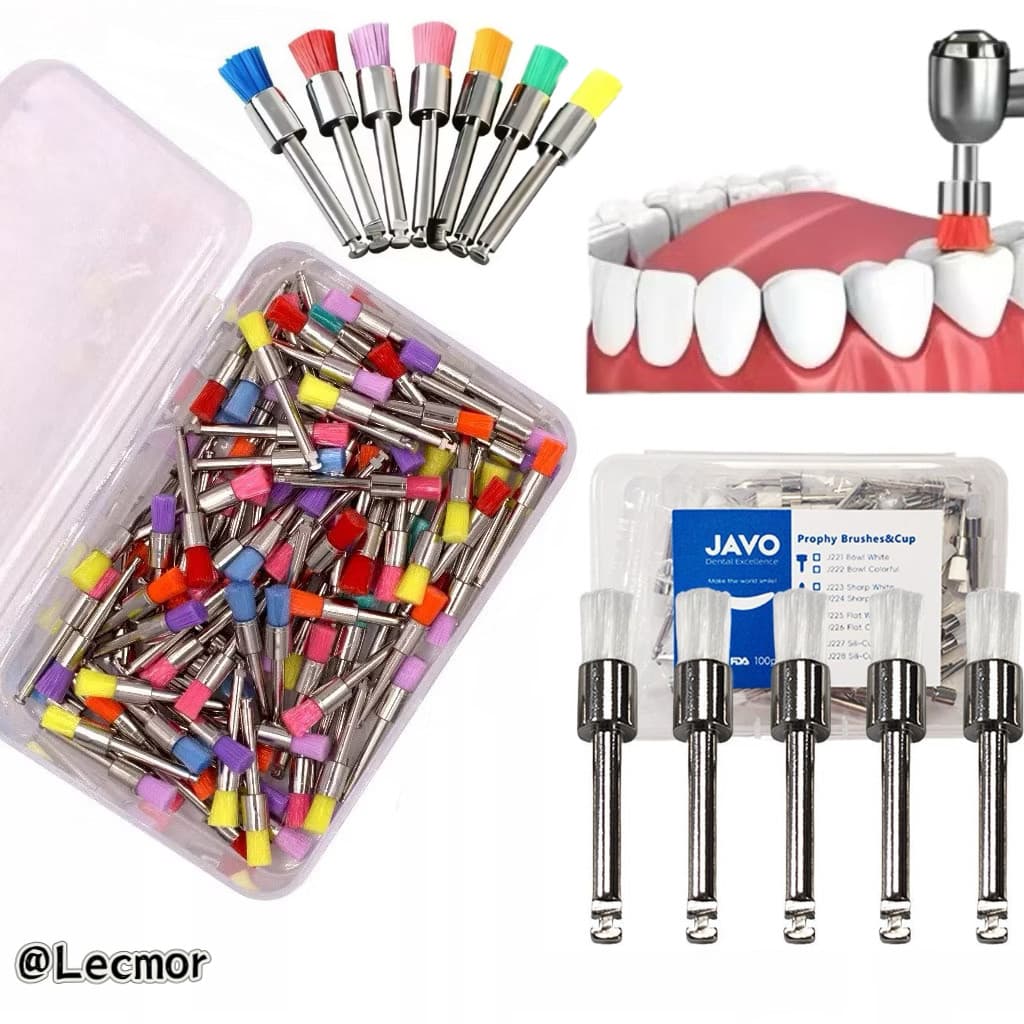 Kit 100 Escova de Profilaxia Polimento Descartáveis