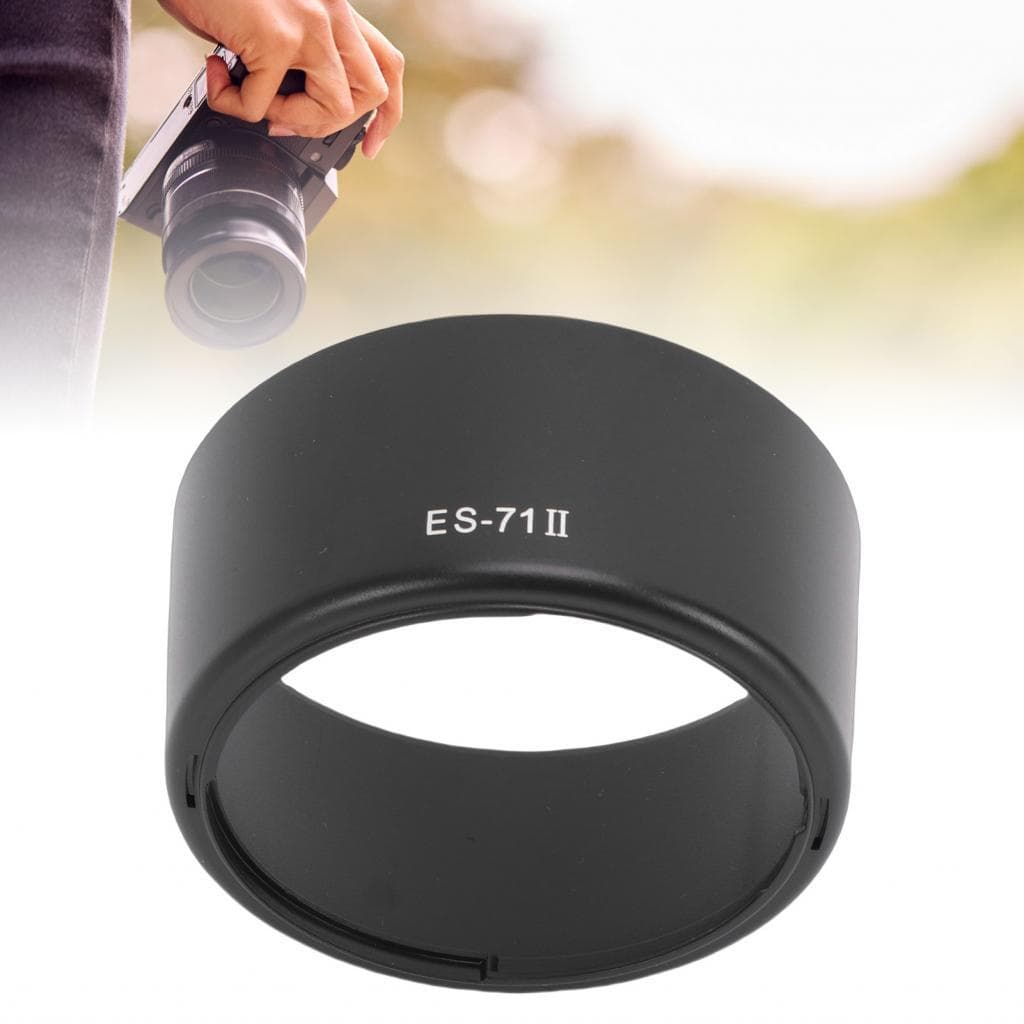 Homgeek-BR Capa de lente adequada para câmera EF 50mm F/1.4 USM Preto ABS Baioneta Mount Shade compatível com filtro