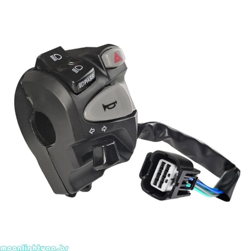 moonlightyaa1 Acessório Moto 22mm, Interruptor Substituição Buzina Sinal Seta Para 150 Controle Feixe Ba