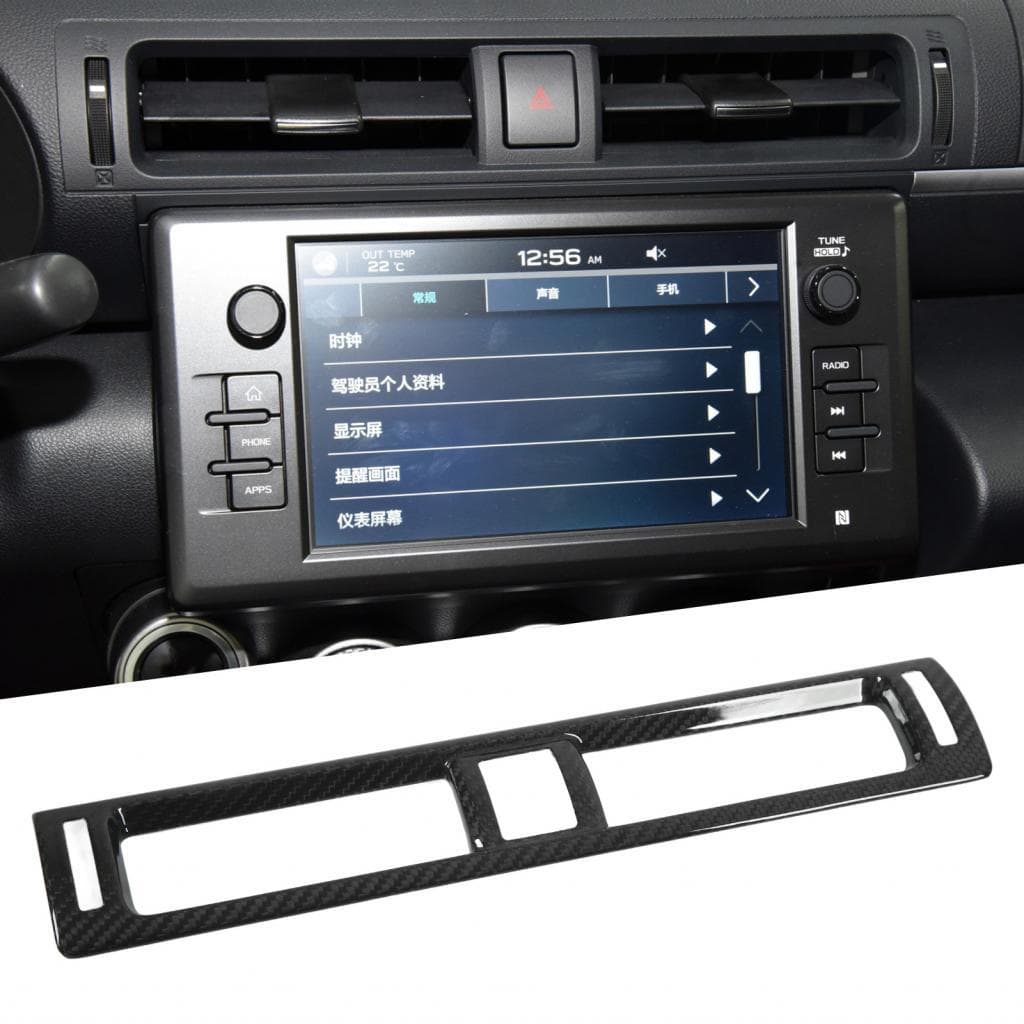 Adesivo de saída de ar condicionado, painel de fibra de carbono, decoração de ventilação ac, adequado para subaru brz