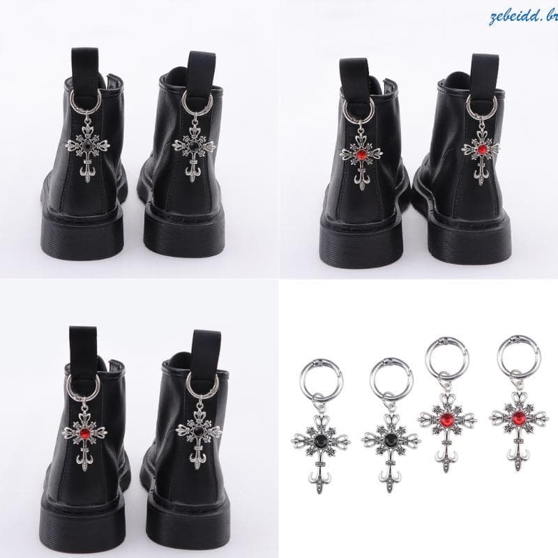 zebeidd Calcanhar Gótico Sapato Charme Clipe Feito À Mão Para Sapatos