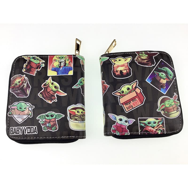 Carteira PU Anime Carteira Star Wars Master Yoda Carteira Longa BWYU