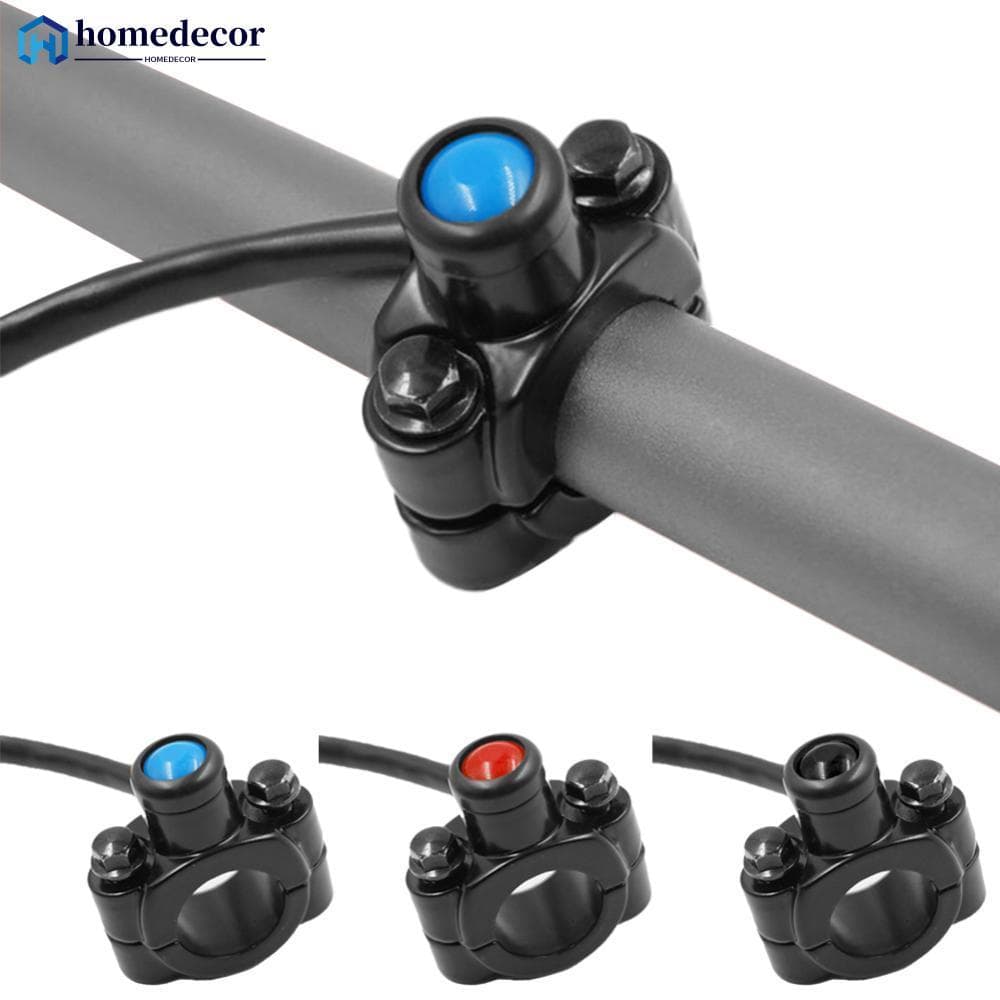 Homedecoração 22mm 7/8 " Interruptor Da Motocicleta Guiador Montar Chifre Farol Strobe Momentâneo Botão Moto Acessórios 
