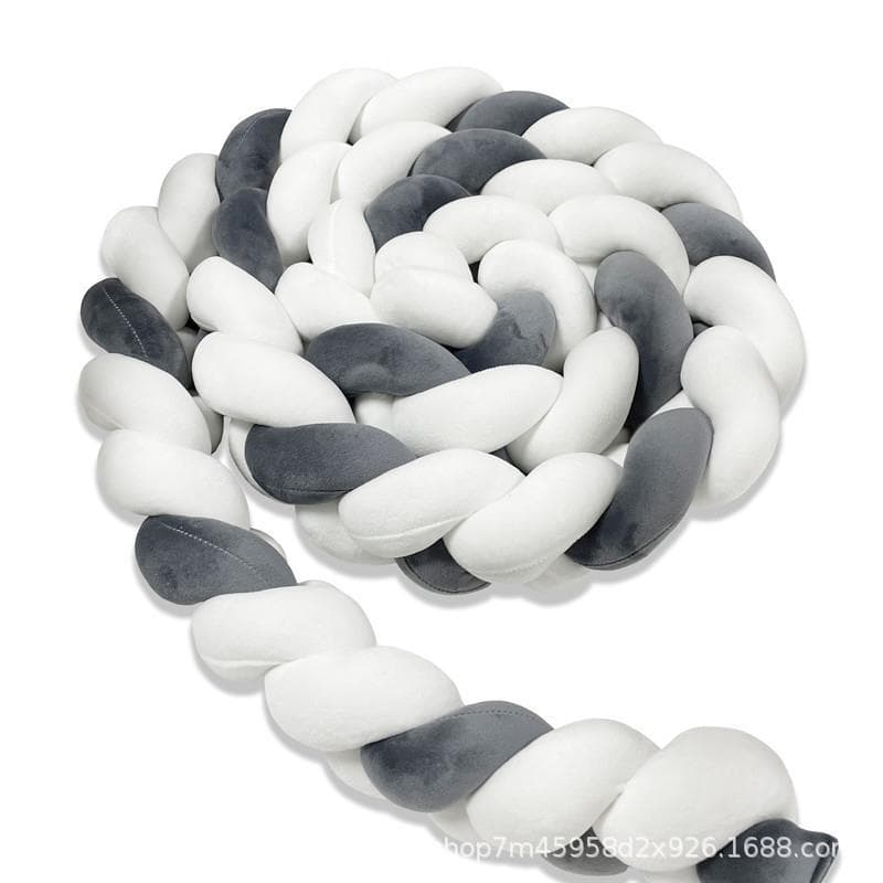 Berço de algodão PP de veludo de cristal de alta elasticidade, corda com nó de três fios, almofada de trança torcida, re