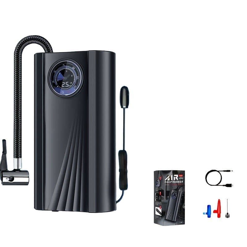 Compressor de Ar Portátil para Pneus - Bomba de Ar Alimentada por Plugue de Carro 12V para Carros, Motocicletas, Bicicle