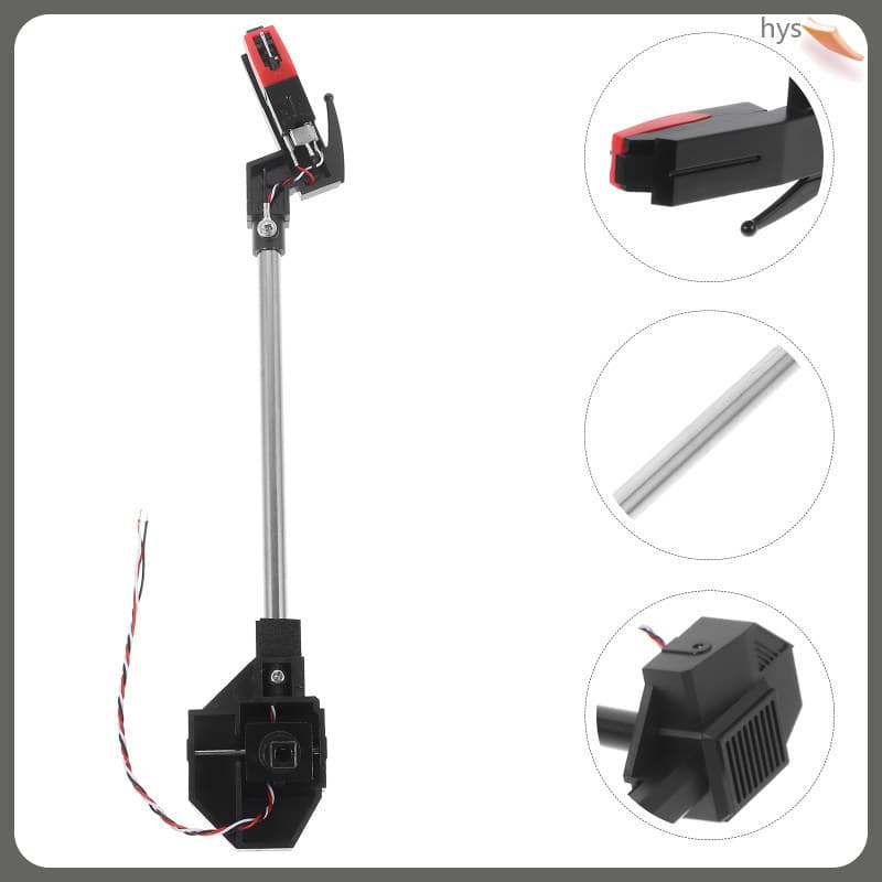📱 Antique Braço de Tom com Agulha para Toca-discos em ABS Preto e Metal - Mecanismos Compactos