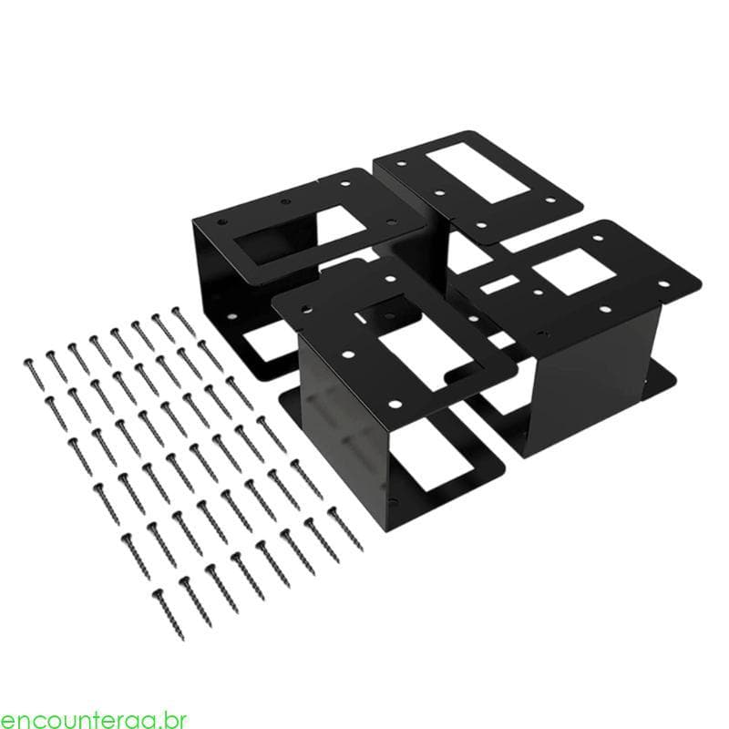 Encontrora 4 Unidades Rack Lenha Ajustável Para Exterior , Suporte Solução Armazenamento , Organi