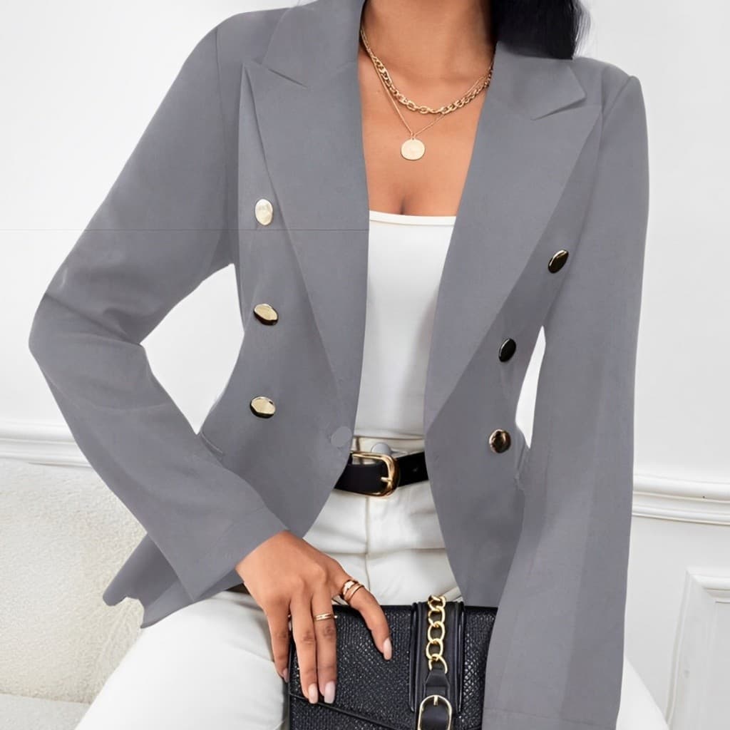 Blazer Feminino Casaquinho Alfaiataria Casaco Social Com Botão Lindo Super Envio