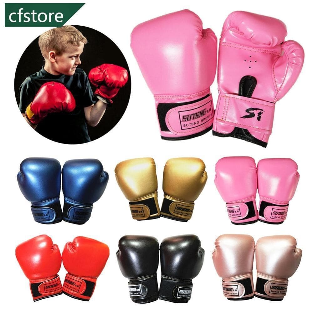 1 Tubo De Boxe Treinamento Infantil Luvas De Couro PU Muay Thai Sparring Perfuração Karate Kickboxing Profissionais